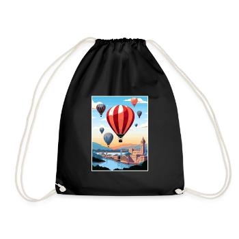 Bristol England Bridge Vintage Travel Poster WPA - Drawstring Bag - black - Front