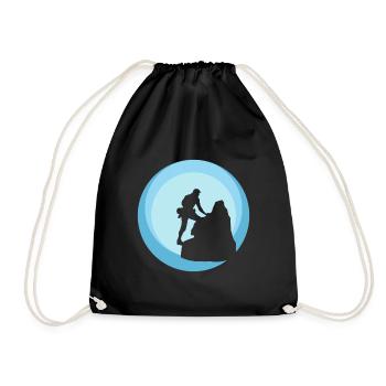 Climbing wall Climbing Alps - Drawstring Bag - black - Front
