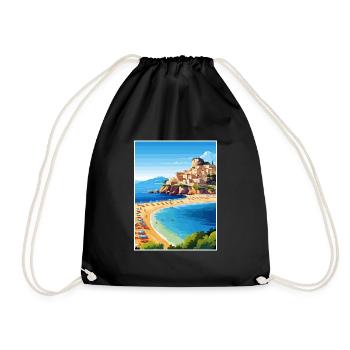 Sicile Italie Décoration Vintage Voyage Affiche WPA - Sac de sport léger - noir - Devant