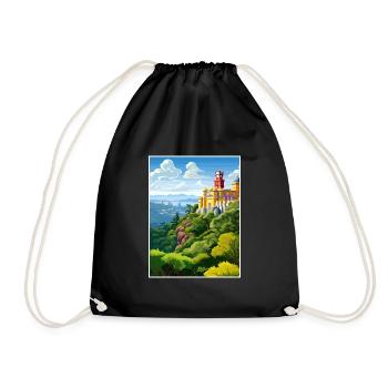 Sintra Portugal Vintage voyage affiche WPA Souvenir - Sac de sport léger - noir - Devant