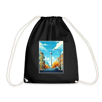 Berlin Allemagne Vintage voyage affiche WPA Souvenir - Sac de sport léger - noir - Devant