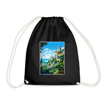 Sintra Portugal Vintage voyage affiche WPA Souvenir - Sac de sport léger - noir - Devant