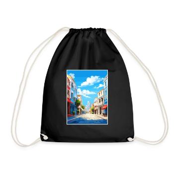 Aveiro Portugal Vintage Travel Poster WPA Souvenir - Drawstring Bag - black - Front