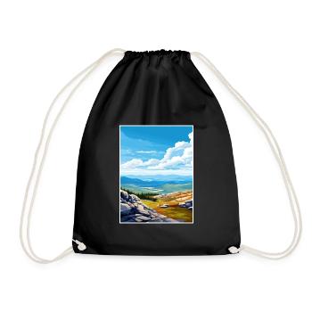 Serra Da Estrela Portugal Vintage Reiseposter - Turnbeutel - Schwarz - Vorne