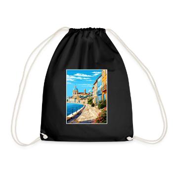 Coimbra Portugal Vintage voyage affiche Souvenir - Sac de sport léger - noir - Devant