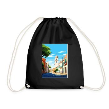 Faro Portugal Vintage voyage affiche WPA Souvenir - Sac de sport léger - noir - Devant
