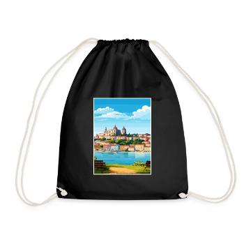 Coimbra Portugal Vintage voyage affiche Souvenir - Sac de sport léger - noir - Devant