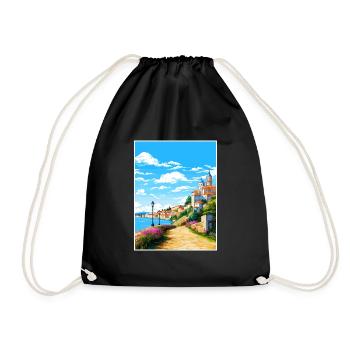 Coimbra Portugal Vintage voyage affiche Souvenir - Sac de sport léger - noir - Devant