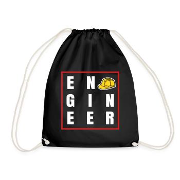 Career, Engineer, Job, Quote, Employee, Success - Drawstring Bag - black - Front