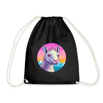 Aardvark Aquarelle Dessin Animé Kawaii Animal Animal Colo - Sac de sport léger - noir - Devant