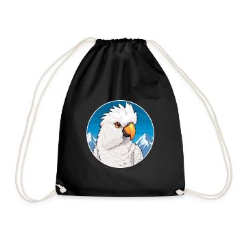 Cacatoès aquarelle dessin animé kawaii animal de compagnie animal Colo - Sac de sport léger - noir - Devant