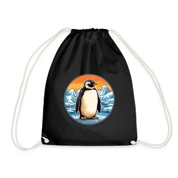 Pingouin Aquarelle Dessin Animé Kawaii Animal De Compagnie Animal Couleur - Sac de sport léger - noir - Devant
