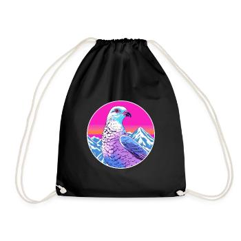 Pigeon Aquarelle Dessin Animé Kawaii Animal De Compagnie Colorf - Sac de sport léger - noir - Devant