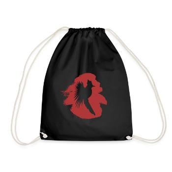 Oiseau Volant Drôle - Sac de sport léger - noir - Devant