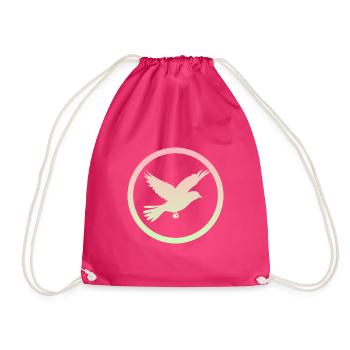 Fliegen Tier Vogelschwarm - Turnbeutel - Fuchsia - Vorne