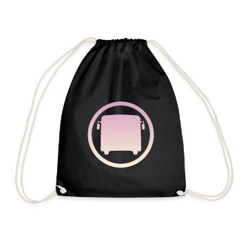 Bus Schulbus Fahrer - Turnbeutel - Schwarz - Vorne