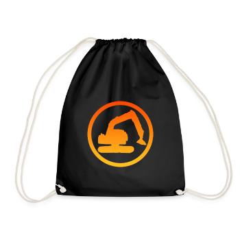 Excavator Driver Excavator Driver Construction Worker - Drawstring Bag - black - Front