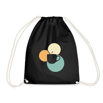 Coffee Bean Coffee Bean Cappuccino - Drawstring Bag - black - Front