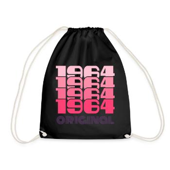 60. Geburtstag 2024 Feier best of Jahrgang 1964 - Turnbeutel - Schwarz - Vorne