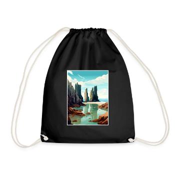 Île de Lewis Ecosse Vintage voyage affiche WPA - Sac de sport léger - noir - Devant