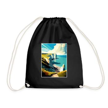 Eastbourne décoration Vintage voyage affiche WPA - Sac de sport léger - noir - Devant