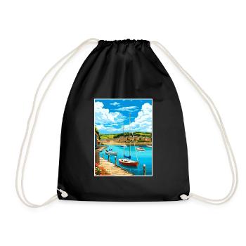 St Austell Cornwall Vintage voyage affiche Souvenir - Sac de sport léger - noir - Devant