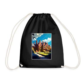 Chartwell Decoration Vintage Travel Poster WPA Art - Drawstring Bag - black - Front
