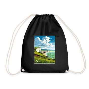 Sept sœurs Sussex Vintage voyage affiche WPA Art - Sac de sport léger - noir - Devant