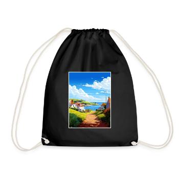 Portholland Cornwall Vintage voyage affiche WPA Art - Sac de sport léger - noir - Devant