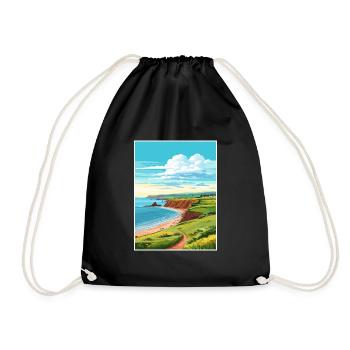 St Bees Head Cumbria Vintage Reiseposter WPA Kunst - Turnbeutel - Schwarz - Vorne