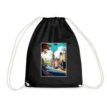 Ulverston Decoration Vintage Travel Poster WPA Art - Drawstring Bag - black - Front
