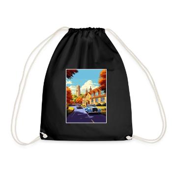 Cotswolds Angleterre Royaume-Uni Vintage voyage affiche WPA Art - Sac de sport léger - noir - Devant