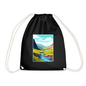 Hohe Tasse Nick Cumbria Vintage Reiseposter WPA - Turnbeutel - Schwarz - Vorne