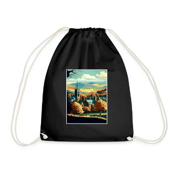 Tolles Malvern England Vintage Reiseposter WPA - Turnbeutel - Schwarz - Vorne