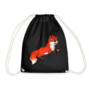 Süßer Fuchs Geschenk für Fuchsfan Jungen & Mädchen - Turnbeutel - Schwarz - Vorne