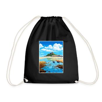 Marazion Cornwall Vintage voyage affiche Souvenir - Sac de sport léger - noir - Devant