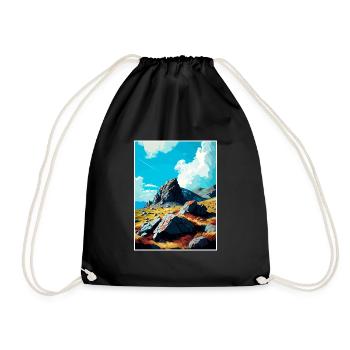 Glyder Fach gallois Vintage voyage affiche Souvenir - Sac de sport léger - noir - Devant