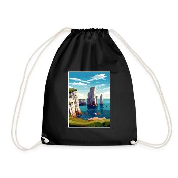 Beachy Head Sussex Vintage voyage affiche Souvenir - Sac de sport léger - noir - Devant