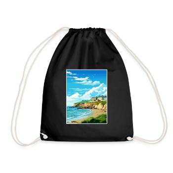 Portreath Cornwall Vintage voyage affiche Souvenir - Sac de sport léger - noir - Devant