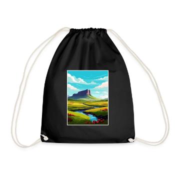 Ben Bulben Irland Vintage Reiseposter Souvenir - Turnbeutel - Schwarz - Vorne