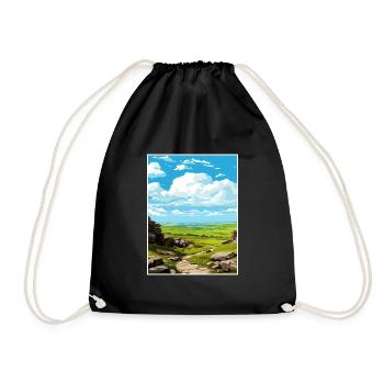 Bodmin Moor England Vintage Reiseposter Souvenir - Turnbeutel - Schwarz - Vorne