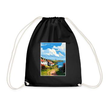 Ruan Minor Cornouailles Vintage voyage affiche Souvenir - Sac de sport léger - noir - Devant