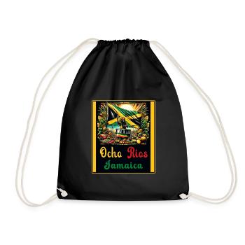 Design reggae jamaïcain Ocho Rios - Sac de sport léger - noir - Devant