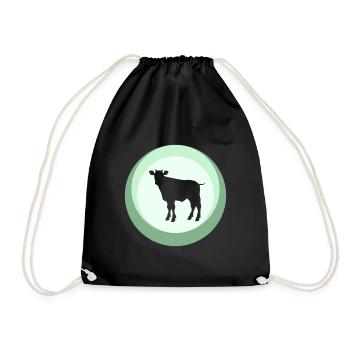 Vache, Taureau, Agriculture - Sac de sport léger - noir - Devant
