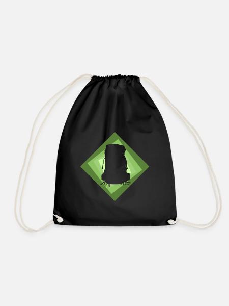 Backpacker Wanderer Backpacker - Turnbeutel - Schwarz