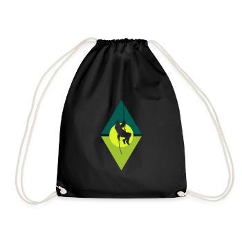 Rope Climbing Alpinist Rock Climbing - Drawstring Bag - black - Front