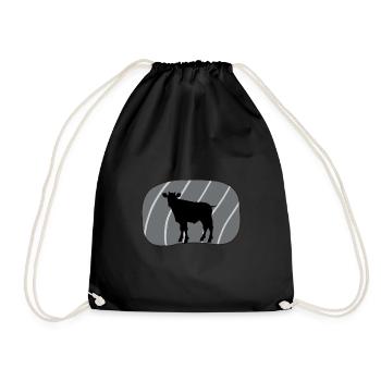 Cornes de vache Vache - Sac de sport léger - noir - Devant