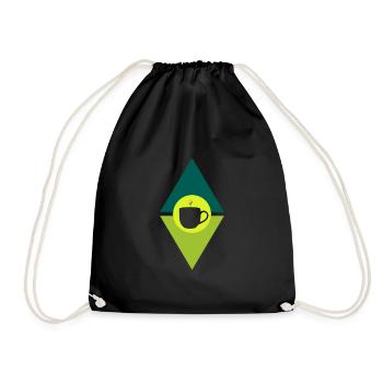 Coffee Coffee Cup Tea - Drawstring Bag - black - Front