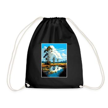 Big Cypress National Preserve Florida Souvenir - Turnbeutel - Schwarz - Vorne