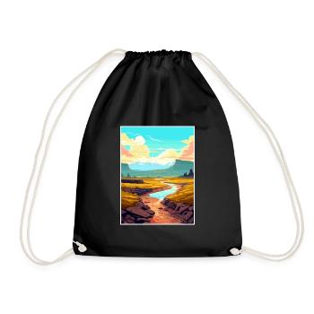 Vulkane Nationalpark Vulkan Hawaii Souvenir - Turnbeutel - Schwarz - Vorne